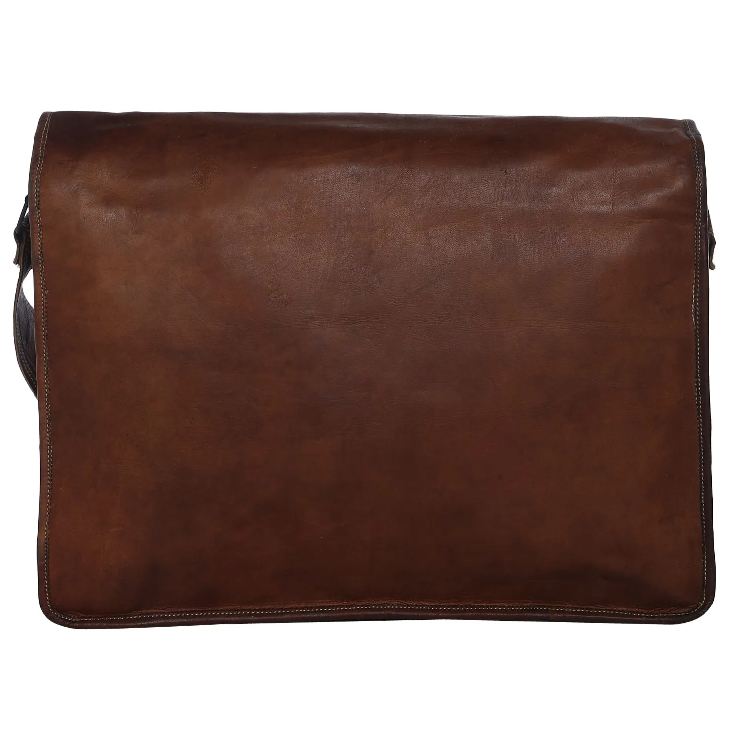 Brown Leather Laptop Messenger 18"