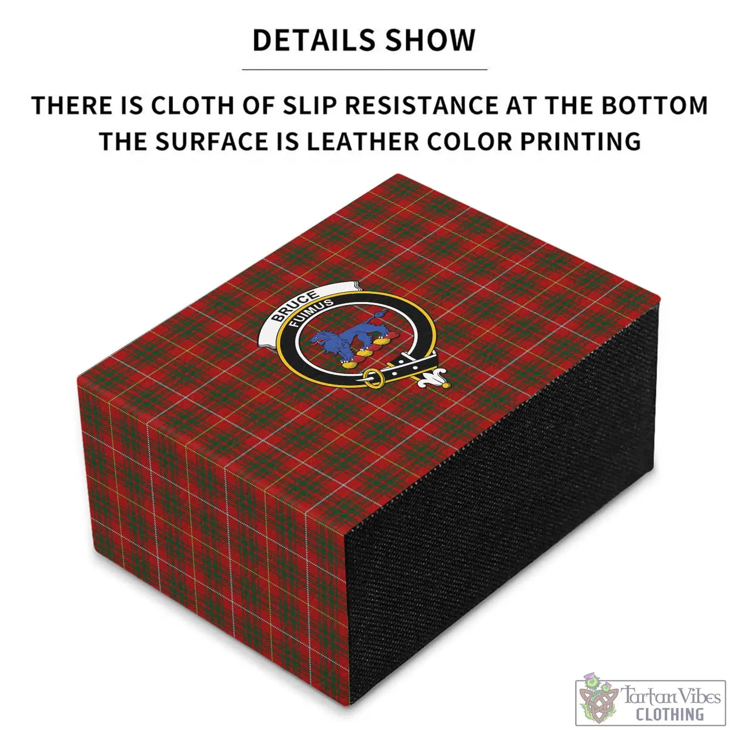 Bruce Tartan Pen Holder with Family Crest