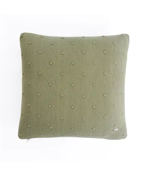 Bubble Cotton Knitted Decorative Dried Herb Color 16 x 16 Inches Cushion Cover