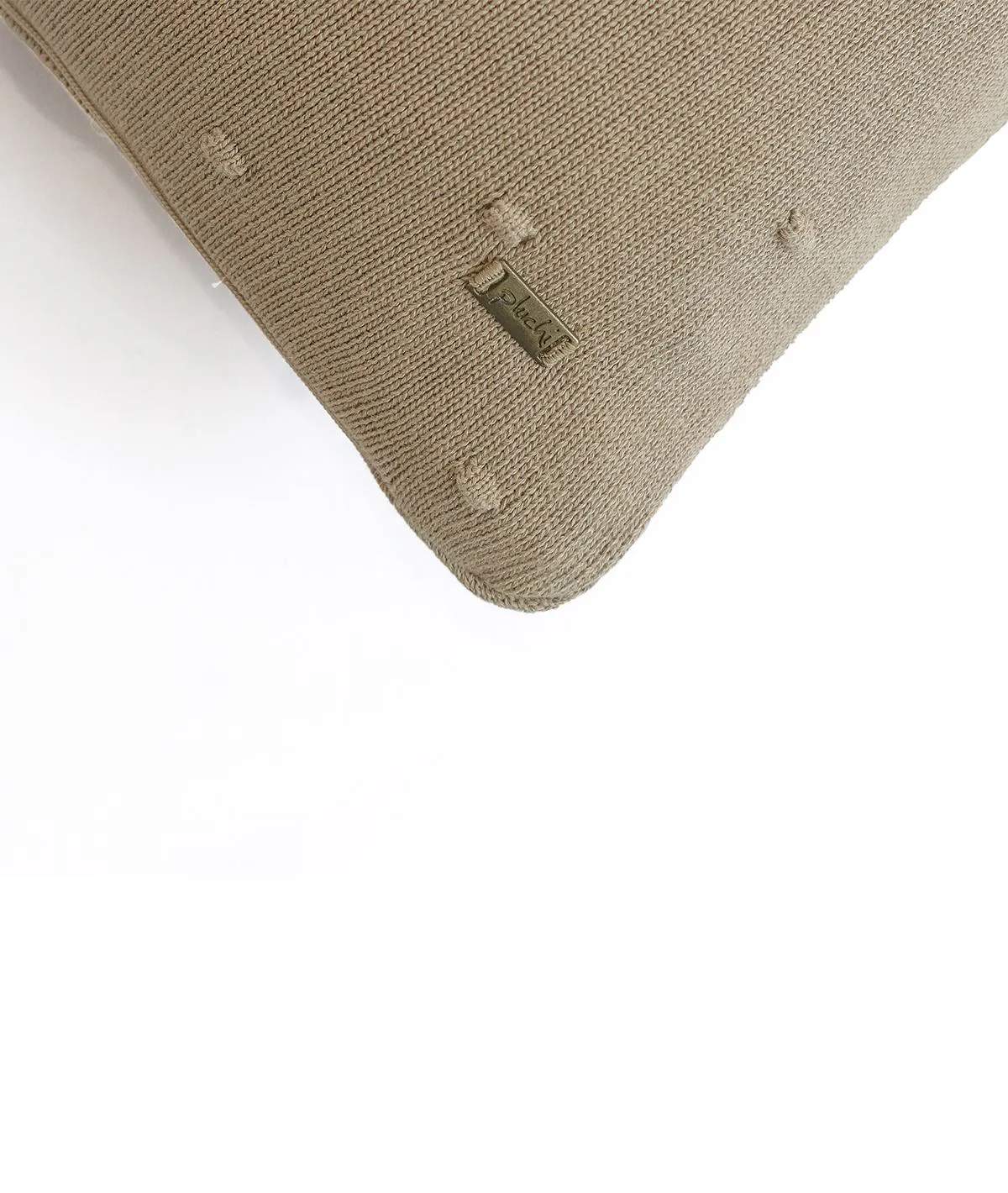 Bubble Cotton Knitted Decorative Sandy Brown Color 18 x 18 Inches Cushion Cover