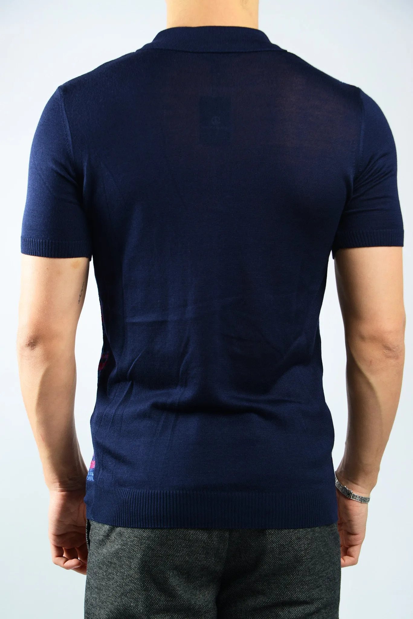 BUBBLE KNIT ZIP POLO