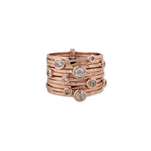 BUBBLES DIAMOND MULTI WAIF RING