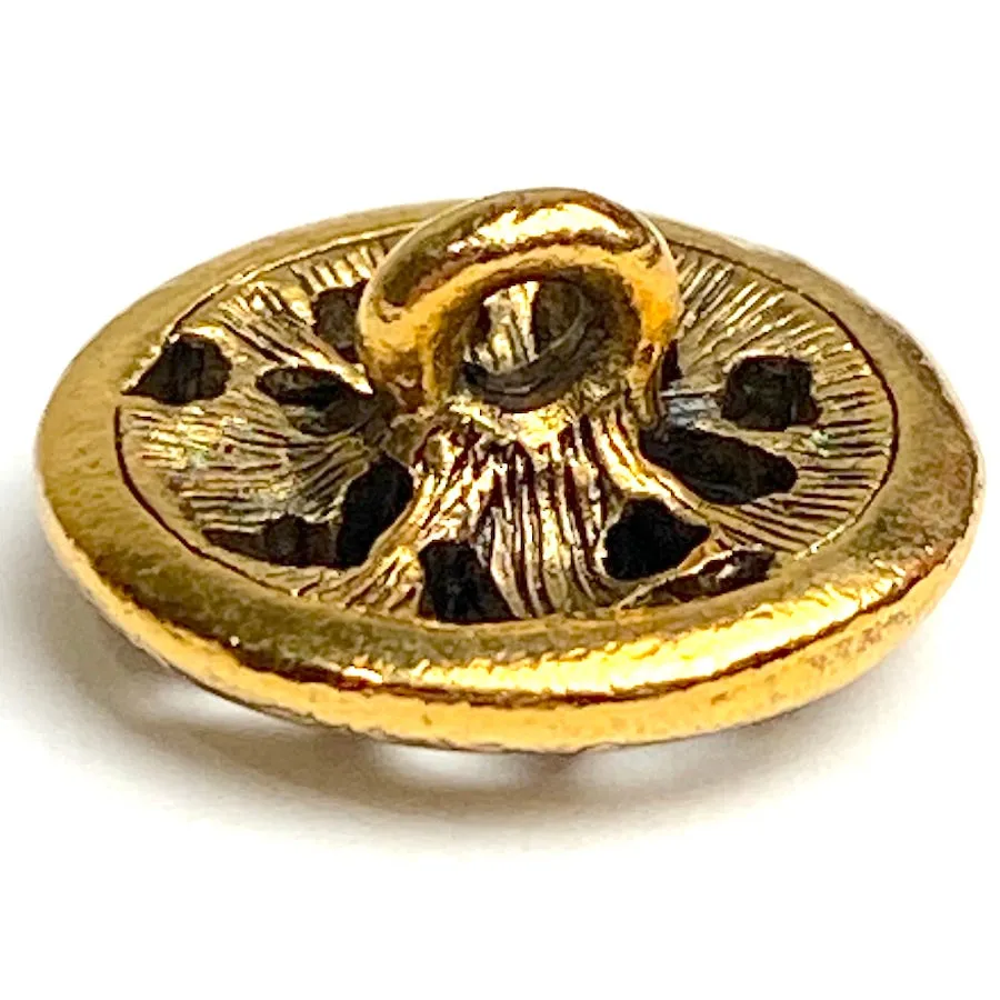 Bug Button, Shiny Red/Gold 1/2" by Susan Clarke  #SC-348
