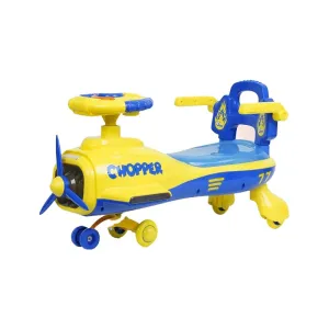 BUMTUM Lighting Effect Chopper Swing Car Toy Ride On Cars for Kids 1 to 5 Years | Push Rider | Comfortable Seat with Back Rest,Blue