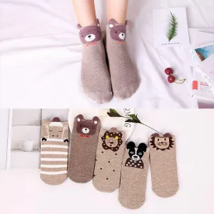 Bundle Pack - Vibrant and Cute Animal Ankle Socks