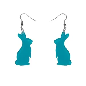 Bunny Bubble Resin Drop Earrings - Teal