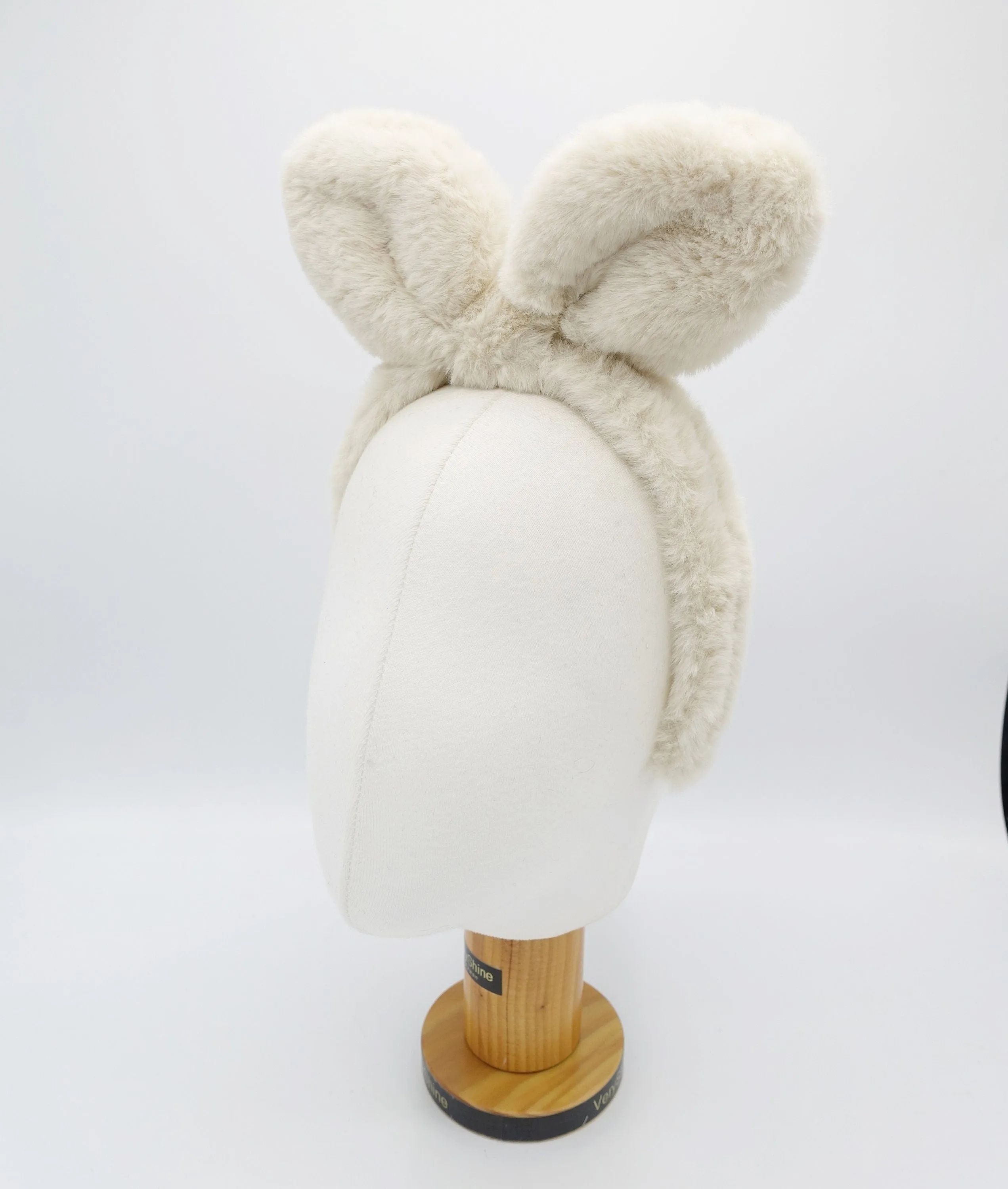 bunny headband fabric fur hairband for Moms and Kids