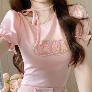 Bunny Tales      Top Kawaii Academia Y2K Cottagecore Coquette Fairycore Dollette Princesscore