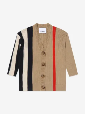 Burberry Baby Girls Merino Wool Striped Cardigan