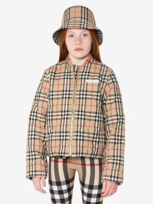 Burberry Girls Check Abigail Quilted Jacket