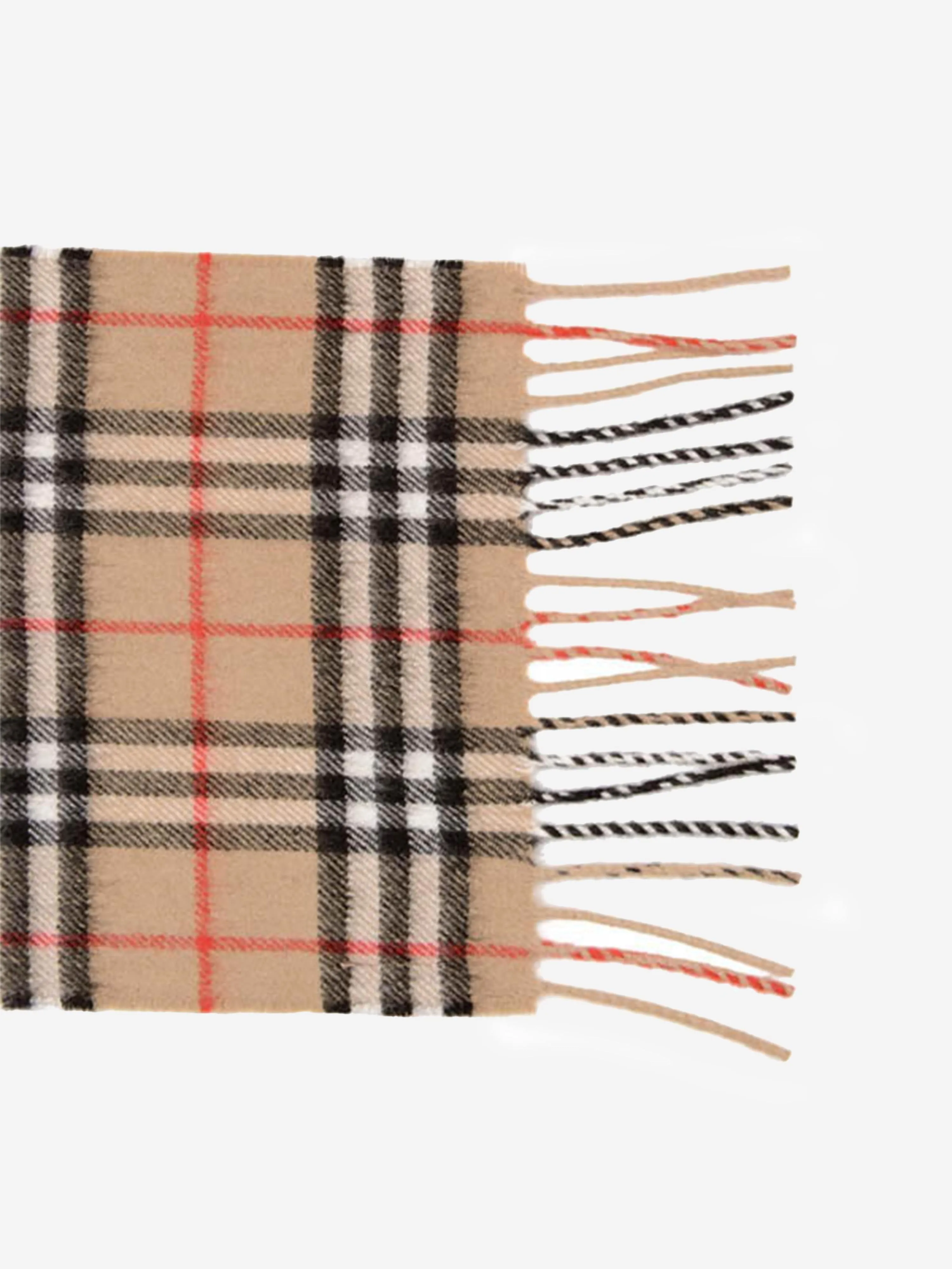 Burberry Kids Beige Vintage Check Cashmere Scarf