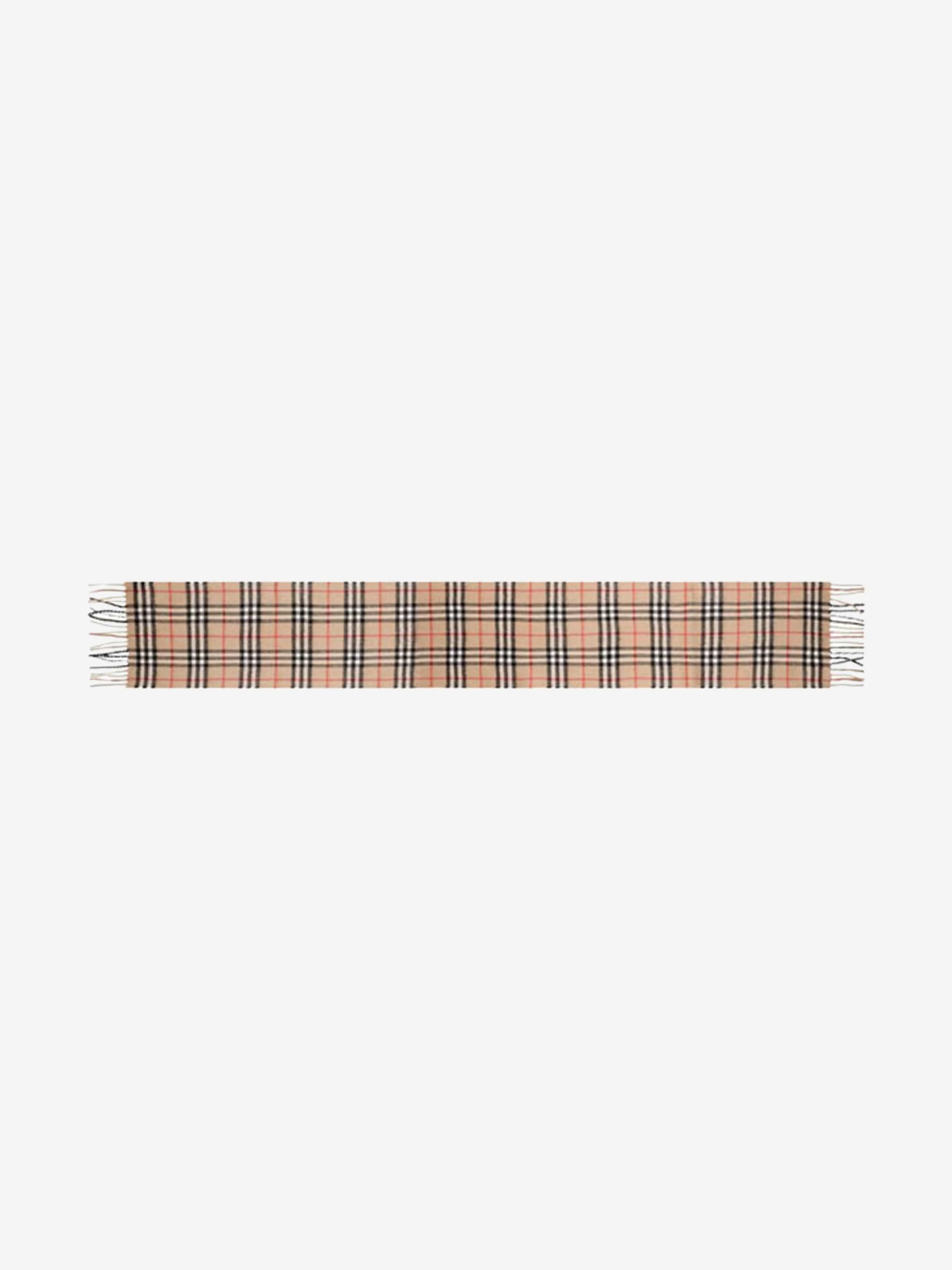Burberry Kids Beige Vintage Check Cashmere Scarf
