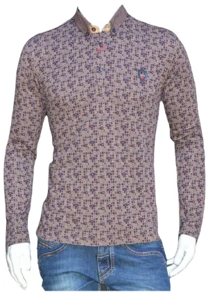 Burgundy Brown Micro Print Sweater