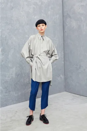 BURNETT grey - long cashmere and silk blouse
