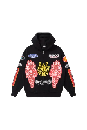 BURNIN Full Print Racing Zipper Hoodie