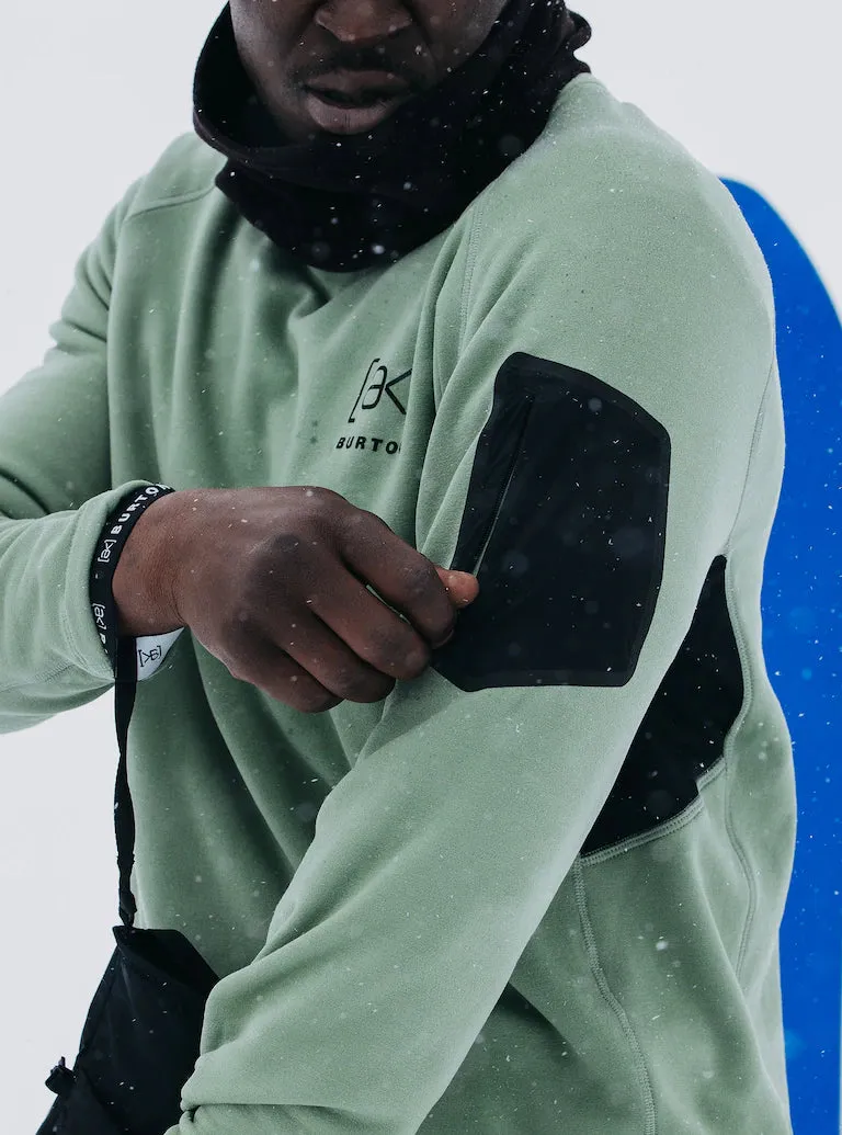 Burton AK Men's Baker Power Stretch Fleece Crewneck Hedge Green