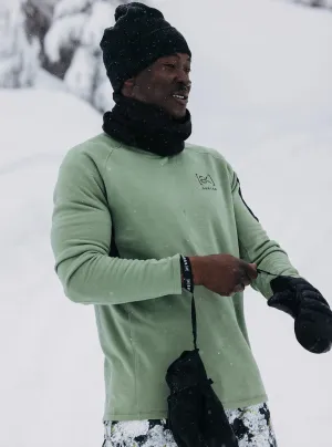 Burton AK Men's Baker Power Stretch Fleece Crewneck Hedge Green