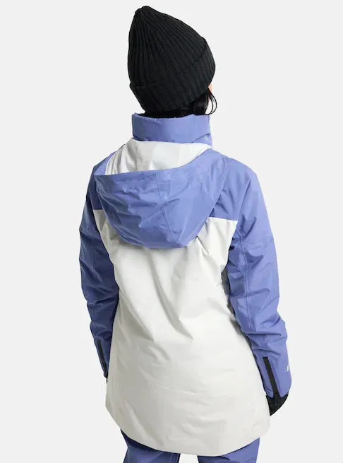 Burton Pillowline GORE-TEX Jacket Womens 2024 Slate Blue / Stout White