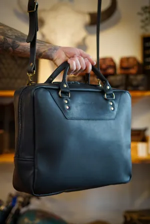 Business Bag (Flat Black   Brush Brass Hardware)