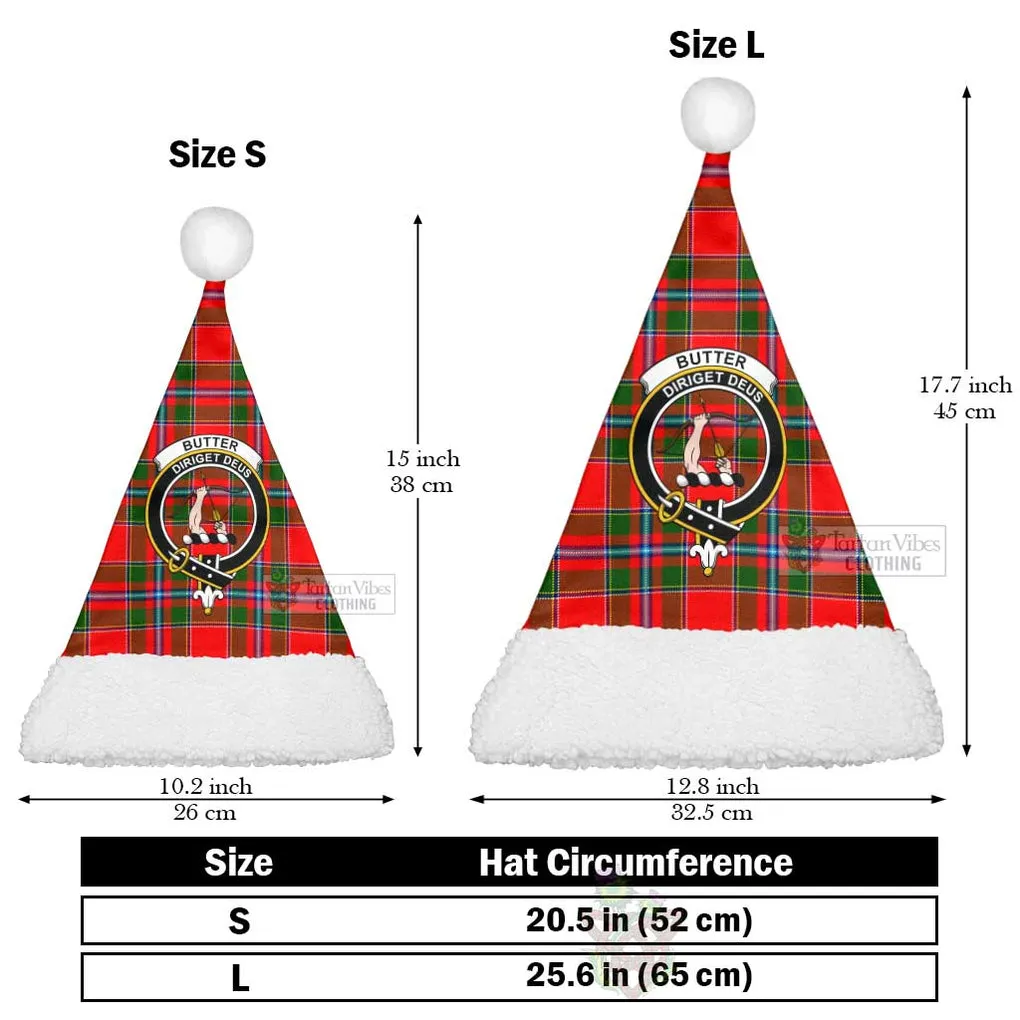 Butter Tartan Christmas Santa Hats with Family Crest
