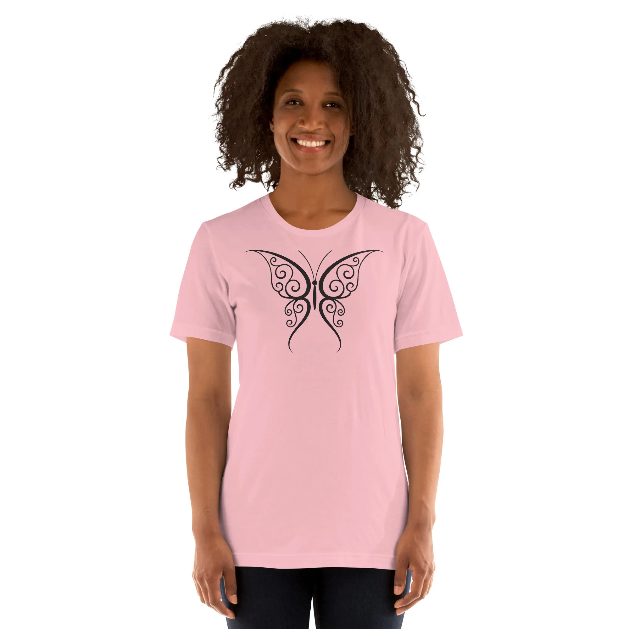 Butterfly Black Outline - Unisex t-shirt, comfy, soft, lightweight