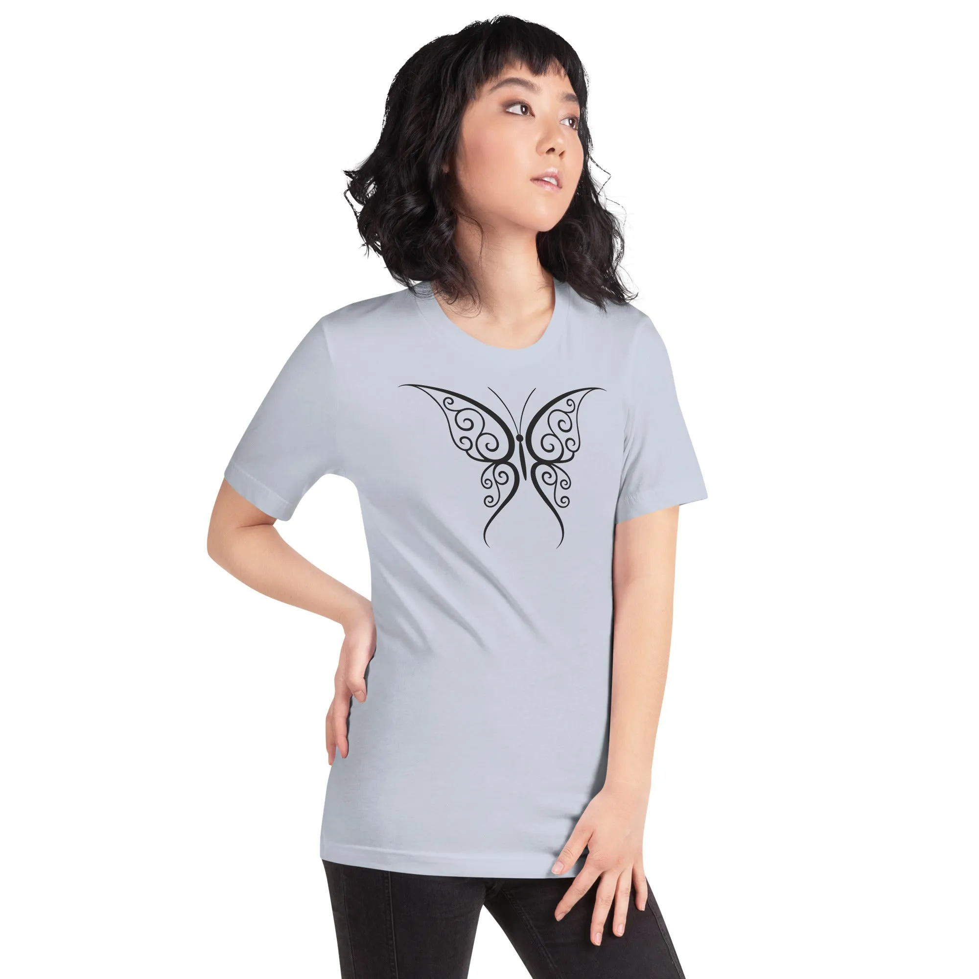 Butterfly Black Outline - Unisex t-shirt, comfy, soft, lightweight