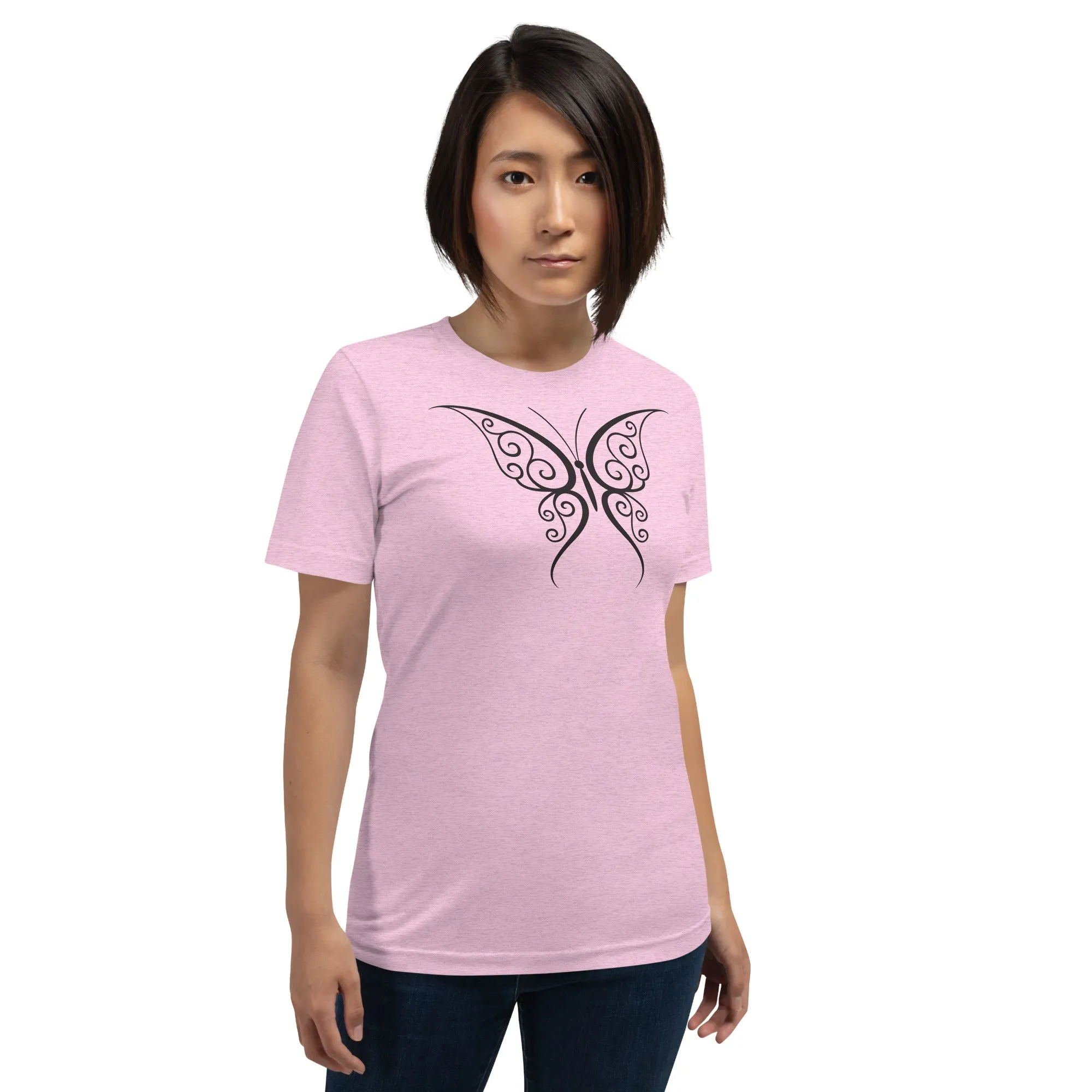 Butterfly Black Outline - Unisex t-shirt, comfy, soft, lightweight