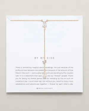 By My Side Pear Cut Lariat Necklace