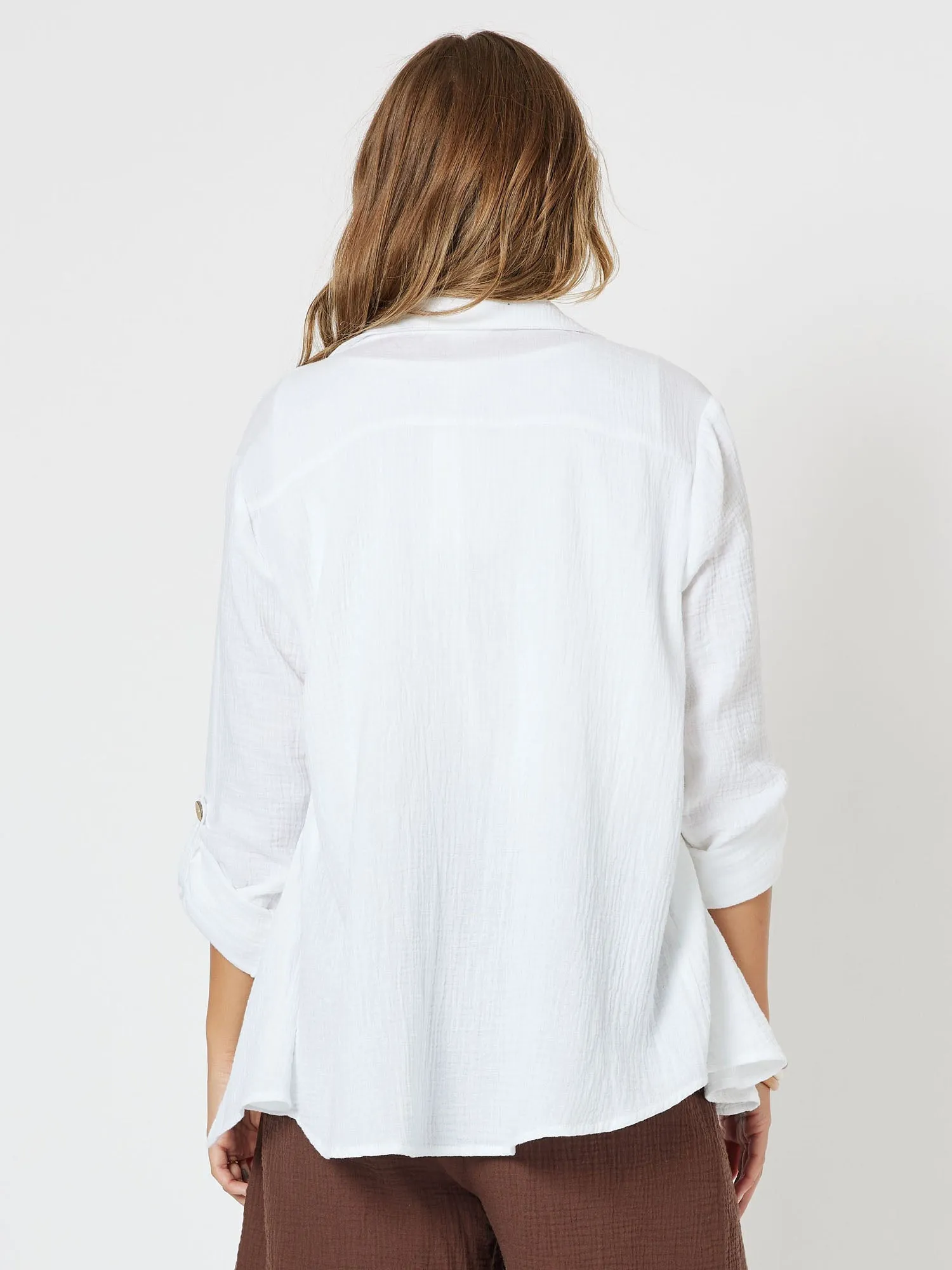 Byron Textured Cotton Shirt - White