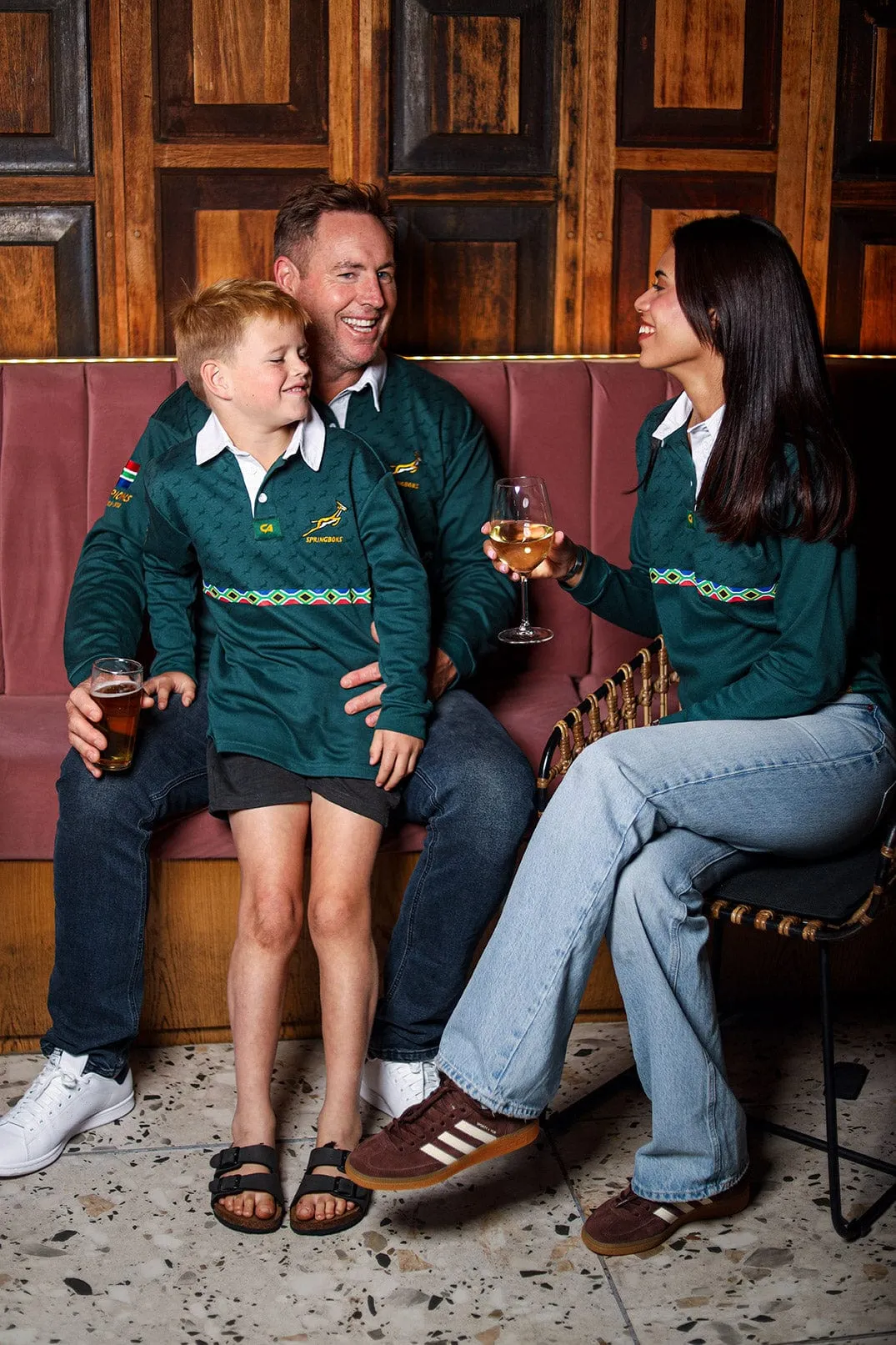CA JNR Supporters Cotton Golfer L/Sleeve | Green Amandla