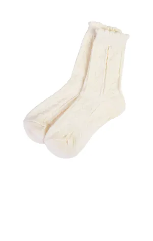Cable Ruffle Socks