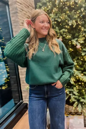 Cable Sleeve Sweatshirt