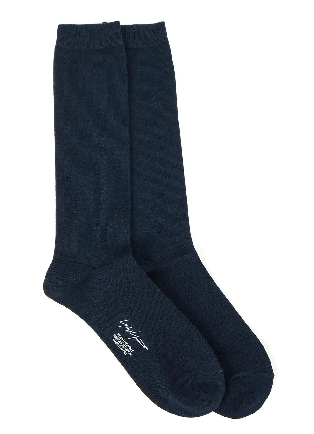 C/AC PLAIN STITCH C PLAIN COLOR HIGH SOCKS