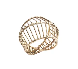 Cage Napkin Ring in Gold Set of 4 by Kim Seybert
