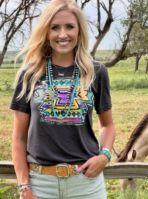 Callie's Aztec Graphic Tee By Texas True Threads