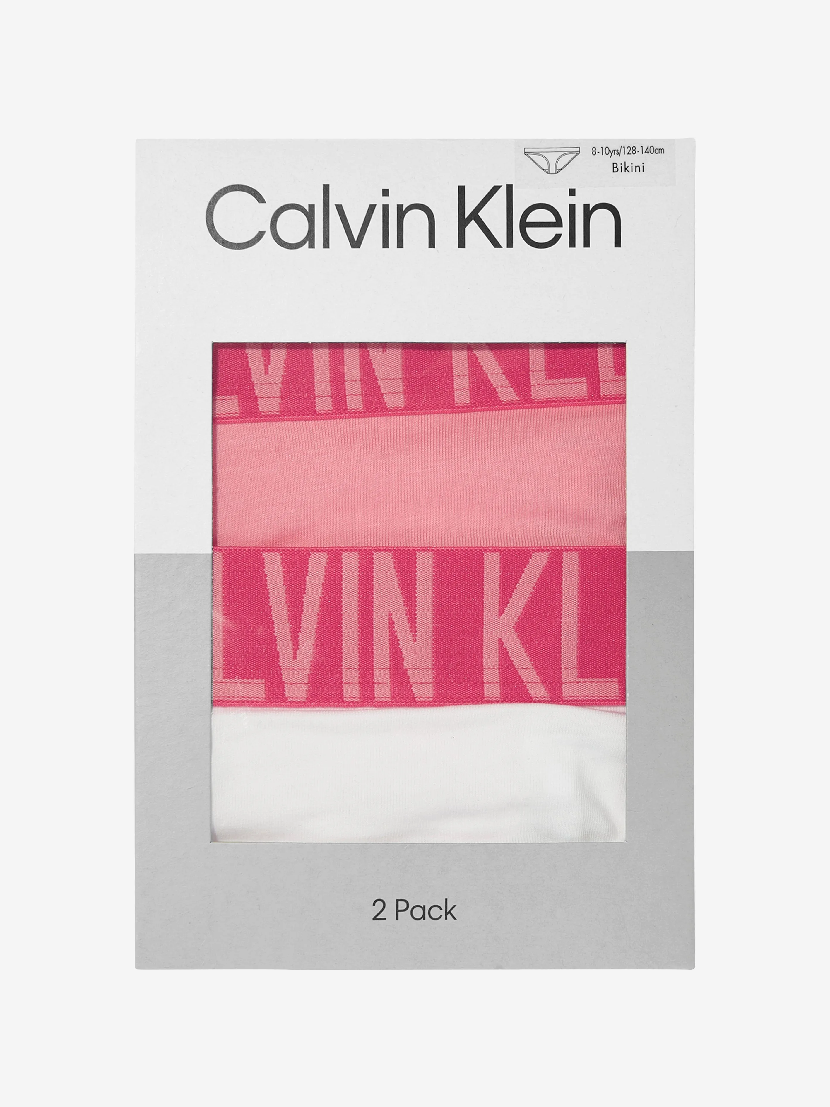 Calvin Klein Girls 2 Pack Bikini Knickers Set in Multicolour