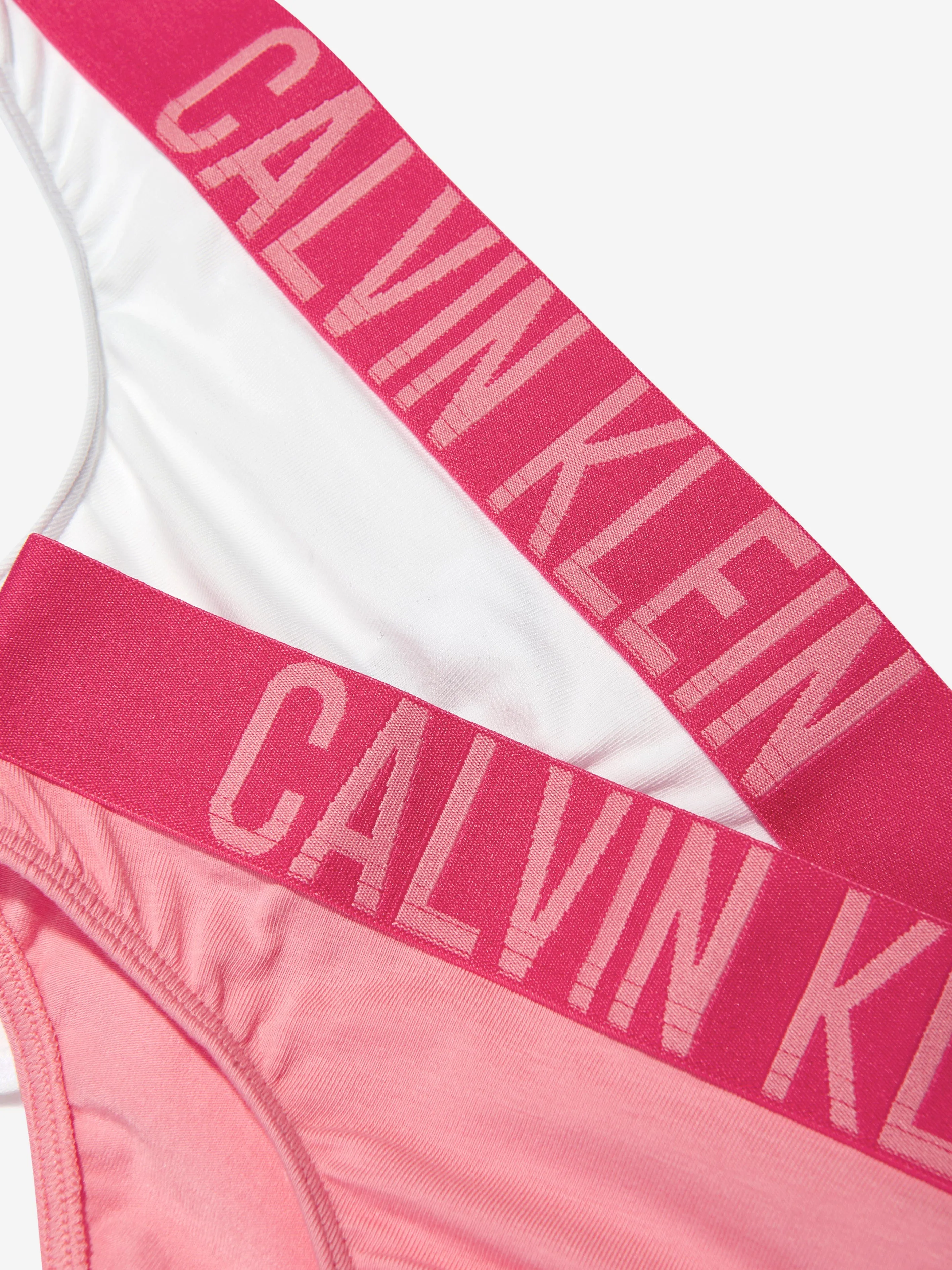 Calvin Klein Girls 2 Pack Bikini Knickers Set in Multicolour