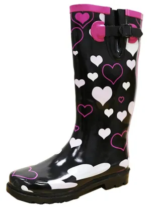 Cambridge Select Women's Pattern Print Colorful Waterproof Welly Rain Boots