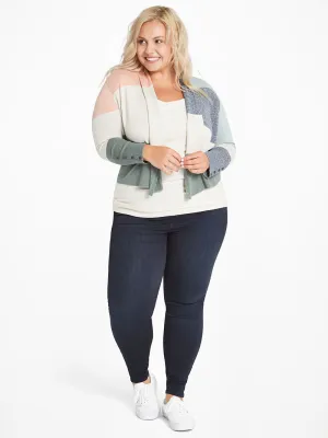Camo Waves Cardigan in Olive Multi