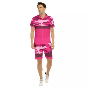CAMOUFLAGE PINKISH Men's Short Sleeve Shirt Sets