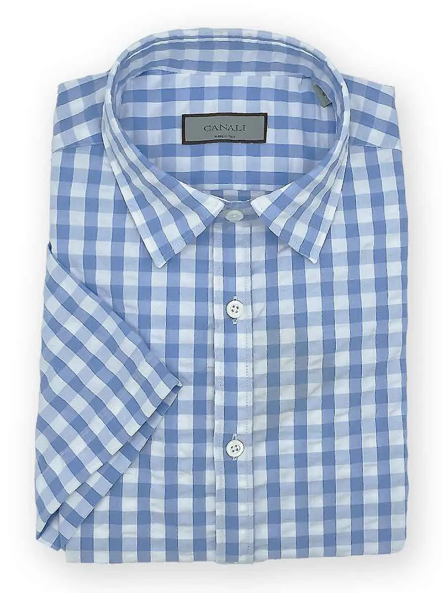 Canali - Gingham Short Sleeve Shirt