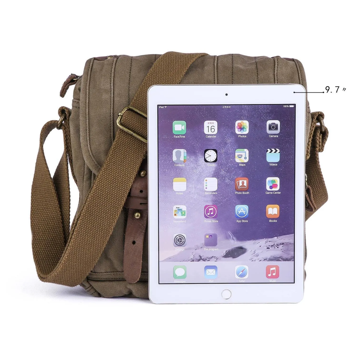 Canvas Crossbody Satchel #30829