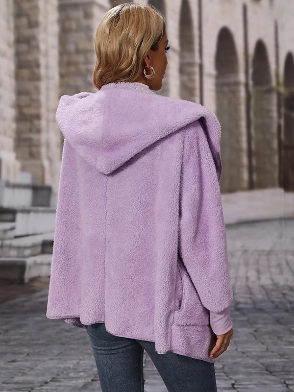 Cardigan Buttonless Hooded Jacket