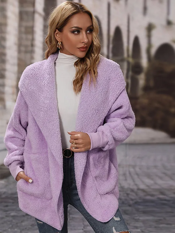 Cardigan Buttonless Hooded Jacket