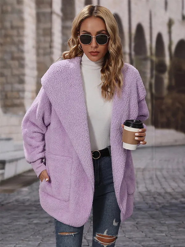Cardigan Buttonless Hooded Jacket