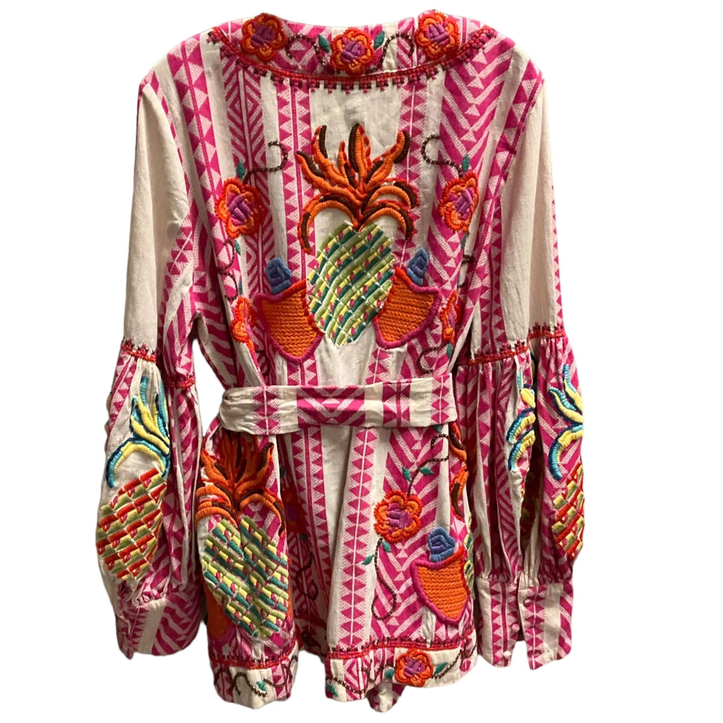 Cardigan Designer By Farm Rio In Multi-colored, Size: L