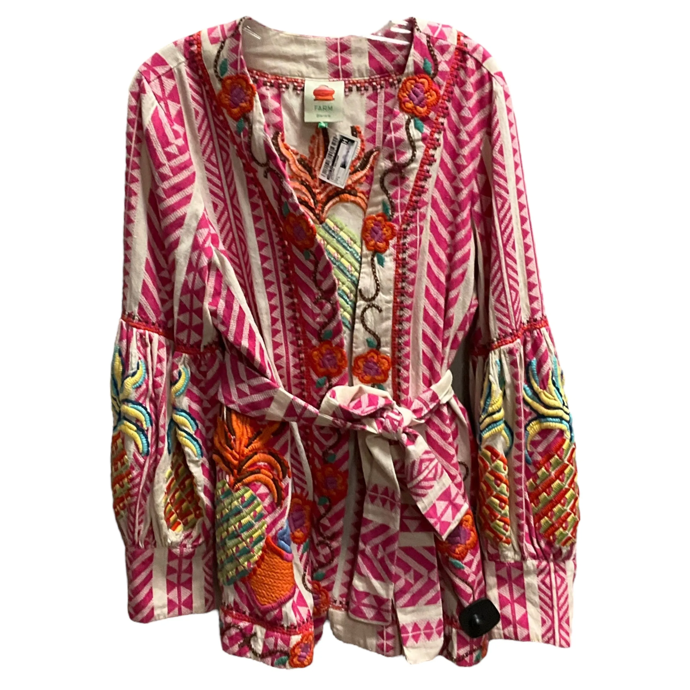 Cardigan Designer By Farm Rio In Multi-colored, Size: L