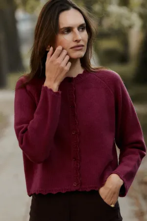 Cardigan in wool / 16 / 15 / wildberry