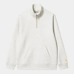 Carhartt WIP Chase Zip Neck - Ash Heather / Gold