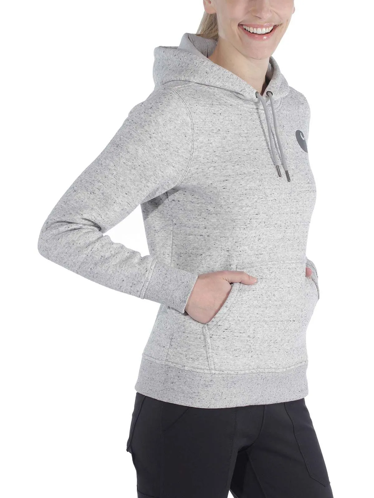 Carhartt&#x20;102791&#x20;Clarksburg&#x20;l&#x2F;s&#x20;Hooded&#x20;Sweatshirt&#x20;-&#x20;Asphalt&#x20;Heather